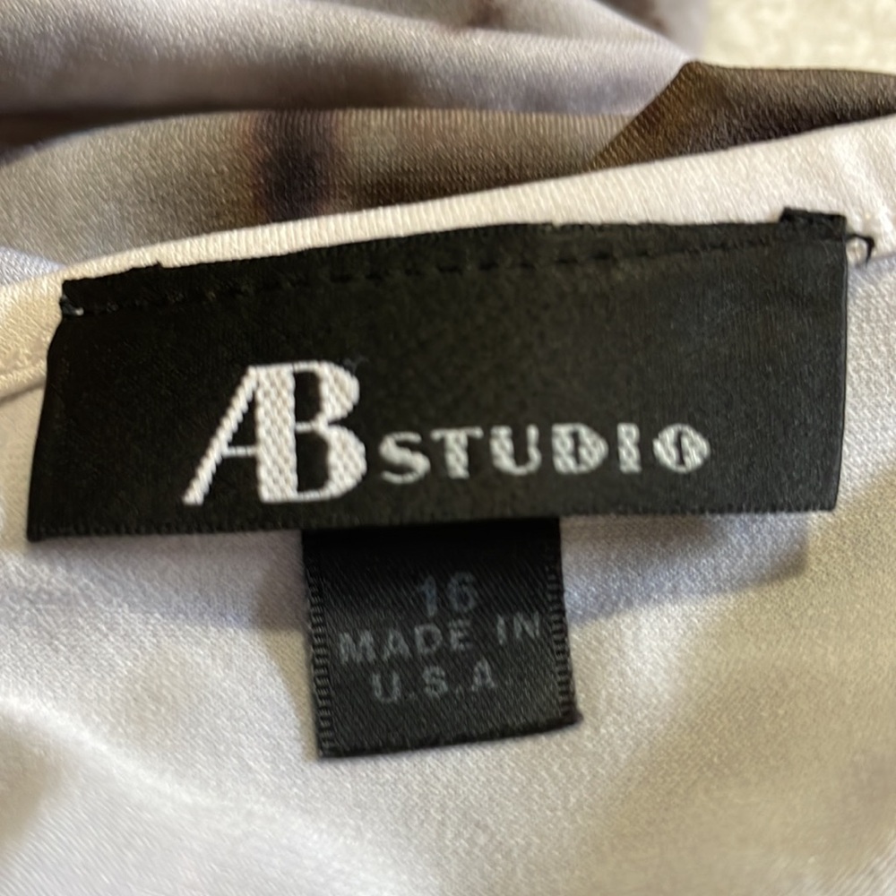 AB Studio Cream, Tan, Black Tie Dye & Leopard Print Sleeveless Maxi Dress - Picture 5 of 8